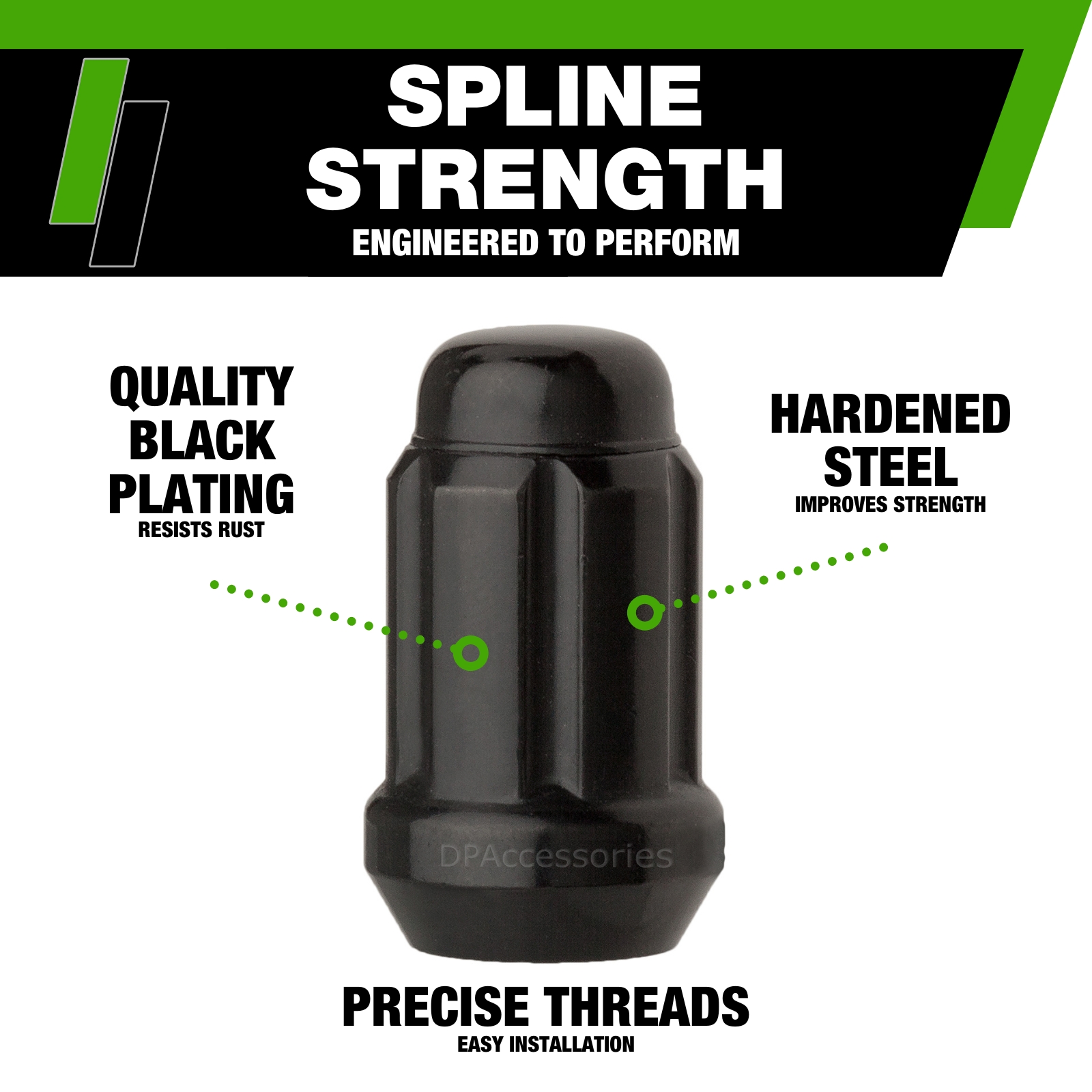 Black Lug Nuts for 1990-1996 Nissan 300ZX with Aftermarket