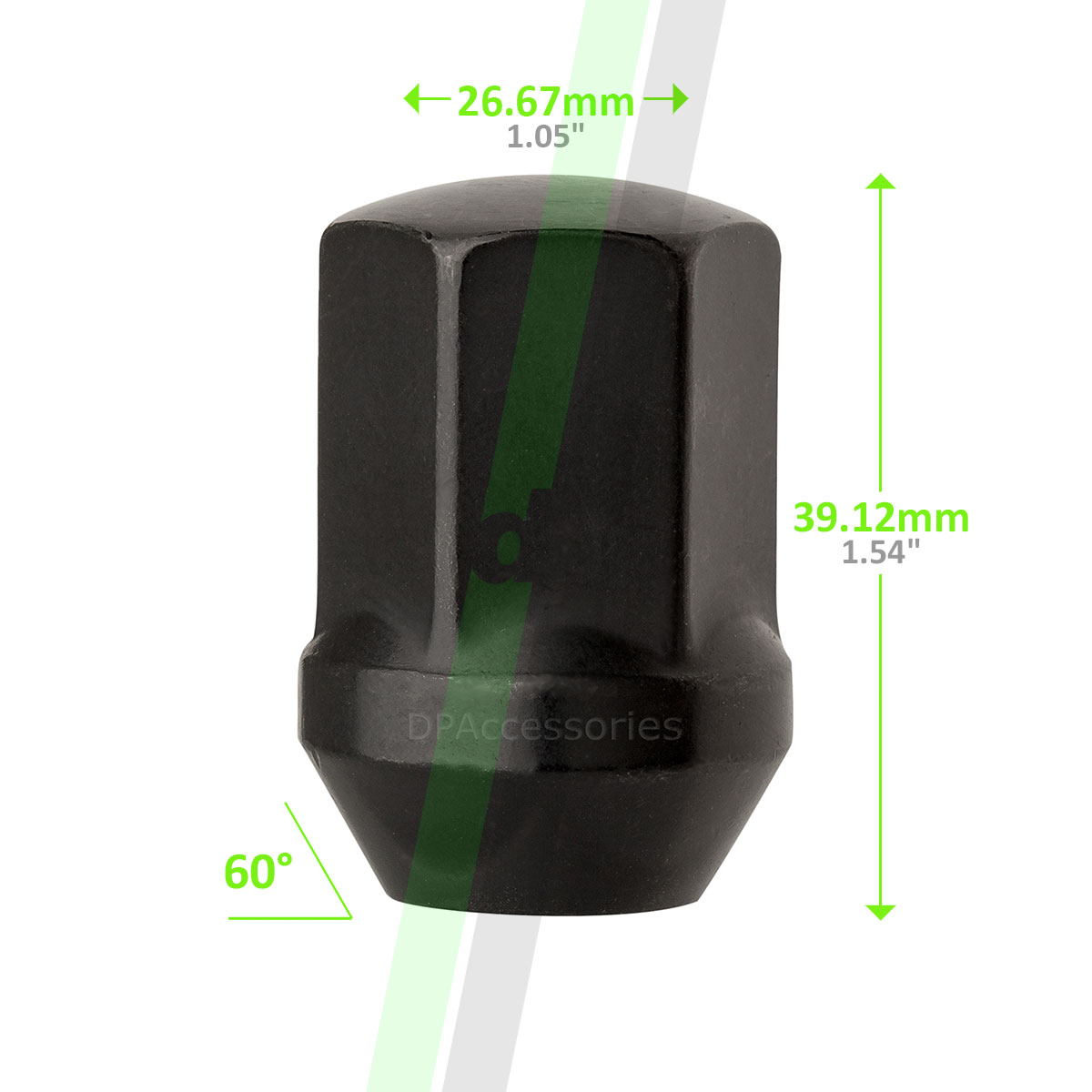 32 Black Lug Nuts for Chrysler 300 Dodge Charger Challenger Replaces