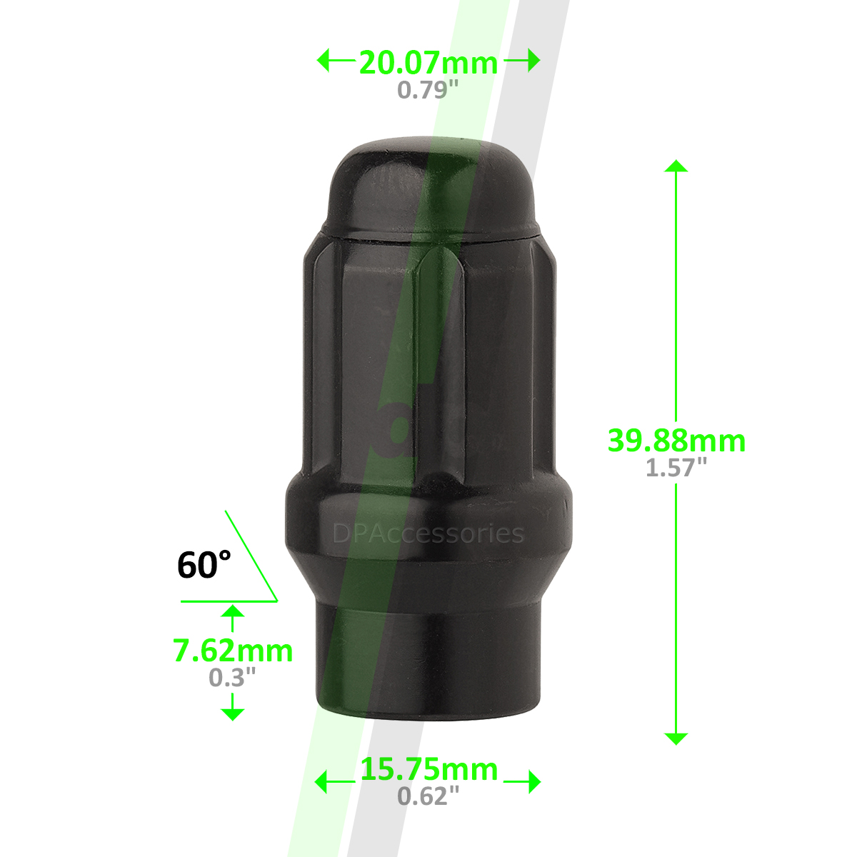 16 Black 12x1.25 Closed End ET Spline Tuner Lug Nuts for Aftermarket Wheels eBay