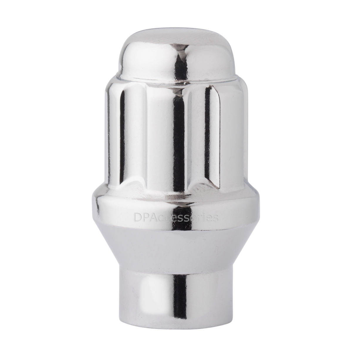 100 Chrome 14x1.5 Closed End Duplex ET Spline Lug Nuts for Aftermarket