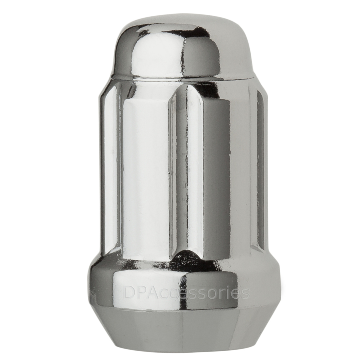 24 Chrome 12x1.25 Closed End Spline Tuner Lug Nuts for Aftermarket