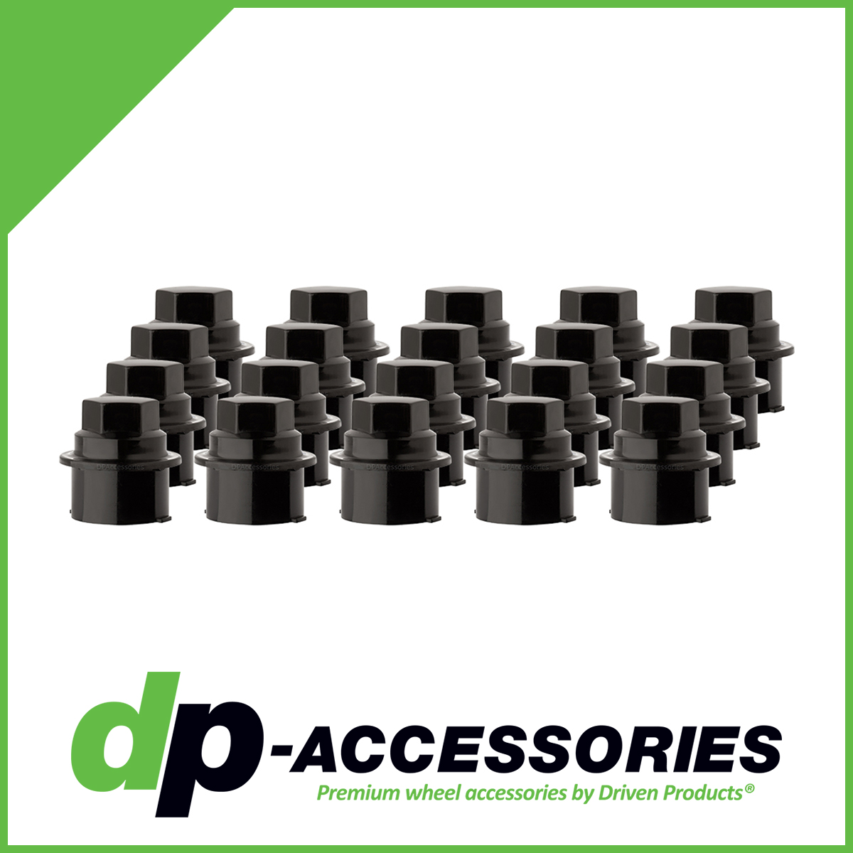 Black Lug Nut Caps Compatible/Replacement for Chevy/GM 9593028 9593228